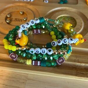 Oregon Ducks 6 inch elastic bracelets, never worn